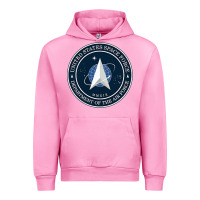 Fuchsia Pink Official United States Space Force USSF Military Patch Urban Hoodie - FloraArt