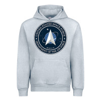Heather Grey Official United States Space Force USSF Military Patch Urban Hoodie - FloraArt
