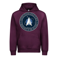 Mauve Wine Official United States Space Force USSF Military Patch Urban Hoodie - FloraArt