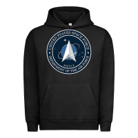 Pigment Black Official United States Space Force USSF Military Patch Urban Hoodie - FloraArt