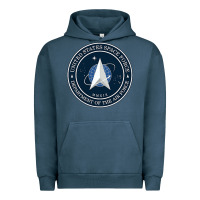 Pigment Midnight Navy Official United States Space Force USSF Military Patch Urban Hoodie - FloraArt