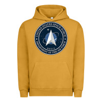 Pigment Peanut Butter Official United States Space Force USSF Military Patch Urban Hoodie - FloraArt