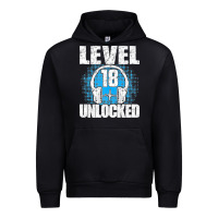Black Level 18 Unlocked Birthday 18 Years Gamer Premium T Shirt Urban Hoodie - FloraArt