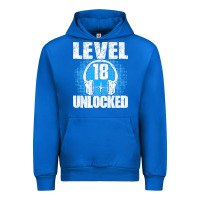 Cobalt Level 18 Unlocked Birthday 18 Years Gamer Premium T Shirt Urban Hoodie - FloraArt