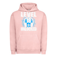 Pigment Salmon Level 18 Unlocked Birthday 18 Years Gamer Premium T Shirt Urban Hoodie - FloraArt