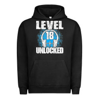 Pigment Black Level 18 Unlocked Birthday 18 Years Gamer Premium T Shirt Urban Hoodie - FloraArt