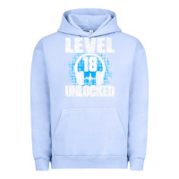 Pigment Grape Ice Level 18 Unlocked Birthday 18 Years Gamer Premium T Shirt Urban Hoodie - FloraArt