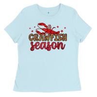 Baby Blue crawfish season Ladies Tee - OliviaCreatesArt