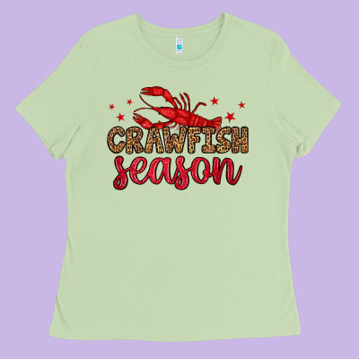 Crawfish Season Ladies Tee Designed By Oliviacreatesart