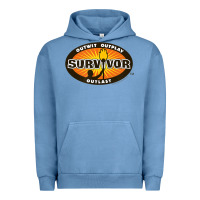 Pigment Pebble Blue Survivor Outwit, Outplay, Outlast Urban Hoodie - FloraArt
