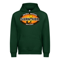 Forest Green Survivor Outwit, Outplay, Outlast Urban Hoodie - FloraArt