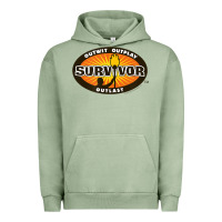 Pigment Oil Green Survivor Outwit, Outplay, Outlast Urban Hoodie - FloraArt