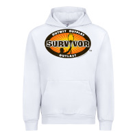 White Survivor Outwit, Outplay, Outlast Urban Hoodie - FloraArt