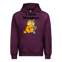 Mauve Wine i hate monday Urban Hoodie - FloraArt