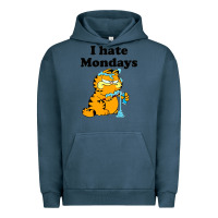 Pigment Midnight Navy i hate monday Urban Hoodie - FloraArt