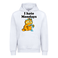 White i hate monday Urban Hoodie - FloraArt
