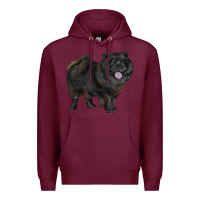 Burgundy black chow chow Premium Hoodie - RanaPortraitStore