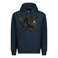 Navy black chow chow Premium Hoodie - RanaPortraitStore