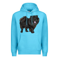 Ocean Blue black chow chow Premium Hoodie - RanaPortraitStore