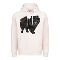 Pale Pink black chow chow Premium Hoodie - RanaPortraitStore