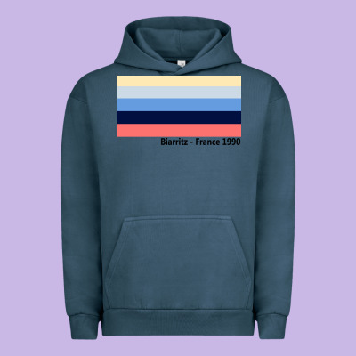 Biarritz France 1990 Urban Hoodie Designed By Floraart