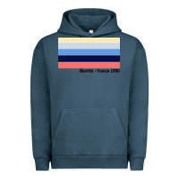 Pigment Midnight Navy biarritz france 1990 Urban Hoodie - FloraArt