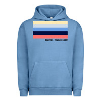 Pigment Pebble Blue biarritz france 1990 Urban Hoodie - FloraArt