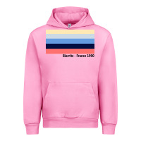 Fuchsia Pink biarritz france 1990 Urban Hoodie - FloraArt