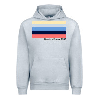 Heather Grey biarritz france 1990 Urban Hoodie - FloraArt