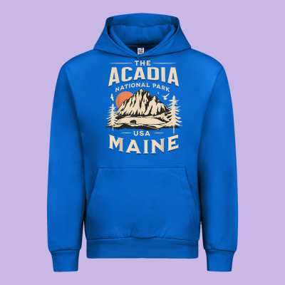 Acadia National Park Maine Nature Hike Outdoors Vintage T Shirt Urban Hoodie Designed By Artmosaic