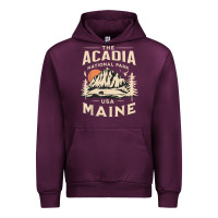 Mauve Wine acadia national park maine nature hike outdoors vintage t shirt Urban Hoodie - ArtMosaic