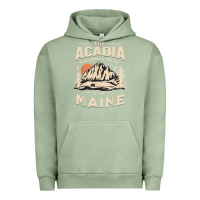 Pigment Oil Green acadia national park maine nature hike outdoors vintage t shirt Urban Hoodie - ArtMosaic