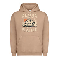 Pigment Burro acadia national park maine nature hike outdoors vintage t shirt Urban Hoodie - ArtMosaic