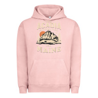 Pigment Salmon acadia national park maine nature hike outdoors vintage t shirt Urban Hoodie - ArtMosaic