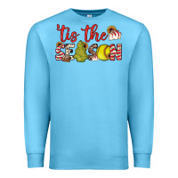 Ocean Blue tis the season softball little debbie tree cakes Premium Sweatshirt - JahusDesignShop
