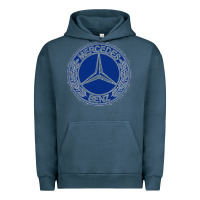 Pigment Midnight Navy white amg Urban Hoodie - ArtMosaic
