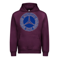 Mauve Wine white amg Urban Hoodie - ArtMosaic