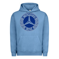 Pigment Pebble Blue white amg Urban Hoodie - ArtMosaic