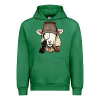 Emerald Detective Sheep Lamb Spy Investigator Farmer Sheep Lover 53 Urban Hoodie - ArtMosaic