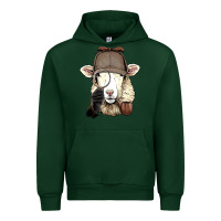 Forest Green Detective Sheep Lamb Spy Investigator Farmer Sheep Lover 53 Urban Hoodie - ArtMosaic