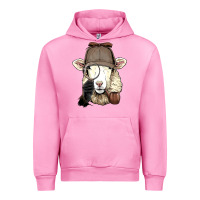 Fuchsia Pink Detective Sheep Lamb Spy Investigator Farmer Sheep Lover 53 Urban Hoodie - ArtMosaic