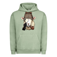 Pigment Oil Green Detective Sheep Lamb Spy Investigator Farmer Sheep Lover 53 Urban Hoodie - ArtMosaic