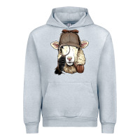 Heather Grey Detective Sheep Lamb Spy Investigator Farmer Sheep Lover 53 Urban Hoodie - ArtMosaic