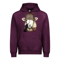 Mauve Wine Detective Sheep Lamb Spy Investigator Farmer Sheep Lover 53 Urban Hoodie - ArtMosaic