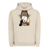 Pigment French Oak Detective Sheep Lamb Spy Investigator Farmer Sheep Lover 53 Urban Hoodie - ArtMosaic