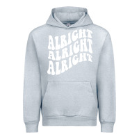 Heather Grey alright alright alright Urban Hoodie - ArtMosaic