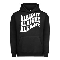 Pigment Black alright alright alright Urban Hoodie - ArtMosaic