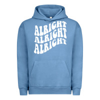 Pigment Pebble Blue alright alright alright Urban Hoodie - ArtMosaic