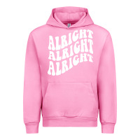 Fuchsia Pink alright alright alright Urban Hoodie - ArtMosaic
