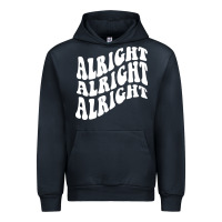 Navy alright alright alright Urban Hoodie - ArtMosaic